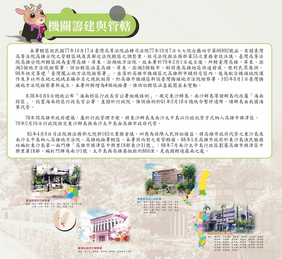 機關籌建與管轄